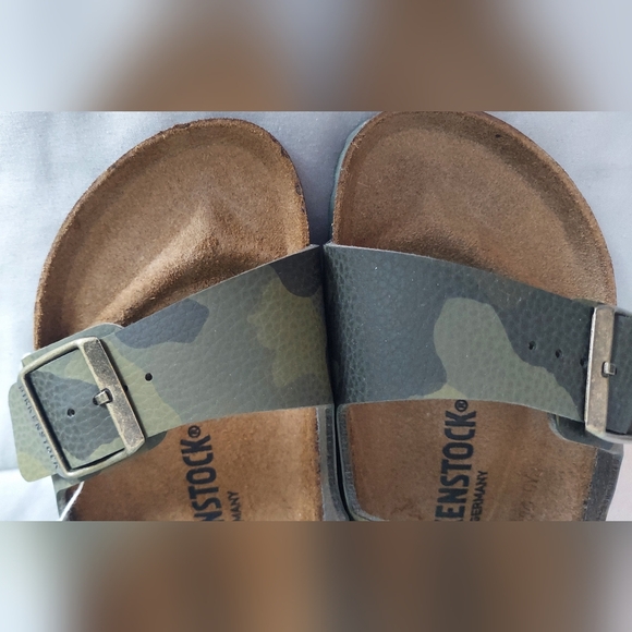 Birkenstock Arizona Green and Sand Camouflage Sandals Women Size 6 Or EU 37 NWT - Picture 3 of 10
